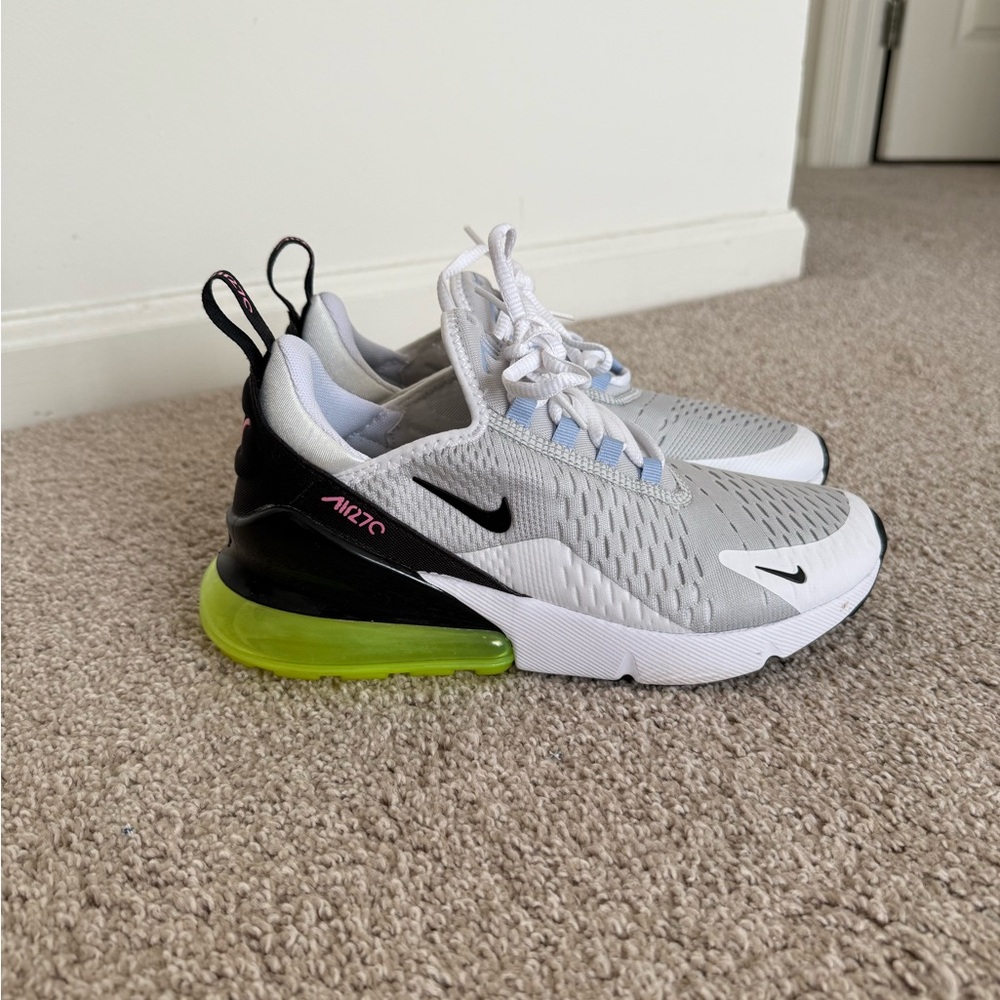 Nike Air Max 270 - White, Black, and Neon Green